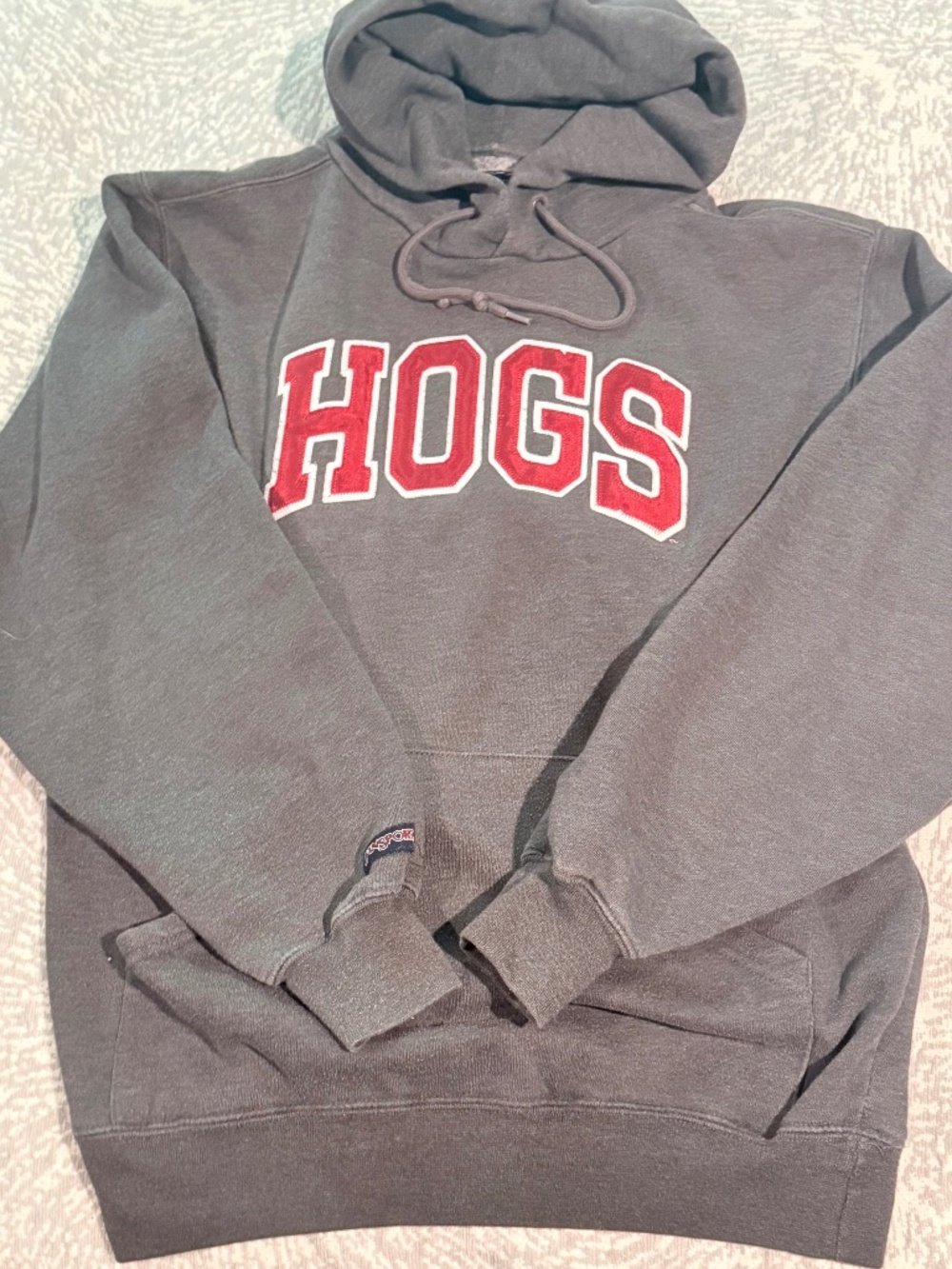 Vintage JanSport University of Arkansas Hogs Hoodie - Gray - Small